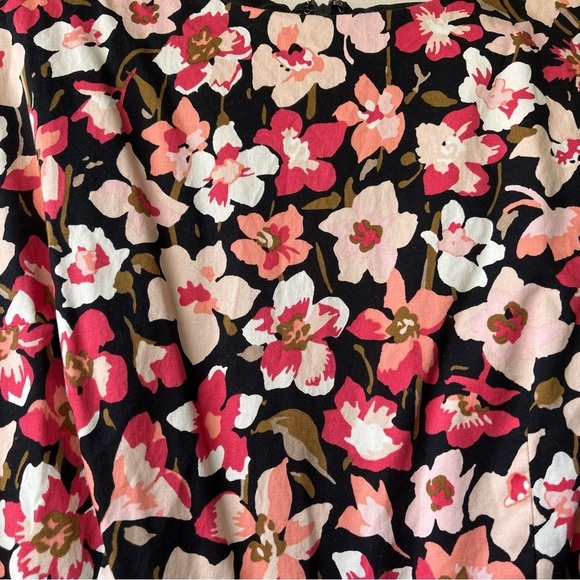 Talbots Women's 12 Floral Sleeveless Pleated Fit & Flare Dress Pockets Cocktails - Picture 5 of 10